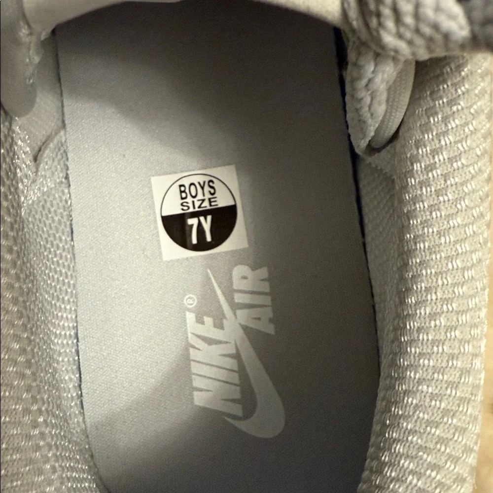 Nike Metallic Gray Air Jordan 1 Retro Low OG Sneakers - Picture 4 of 7